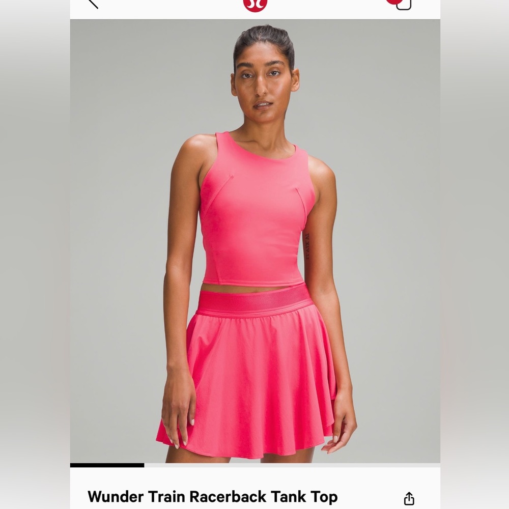 Lululemon Wunder train racerback tank in lip gloss